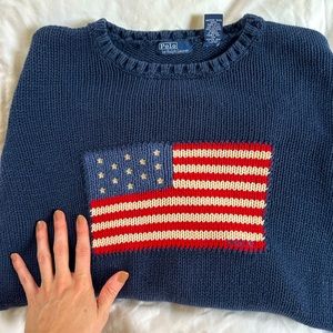 Vintage Polo Ralph Lauren American Flag Sweater